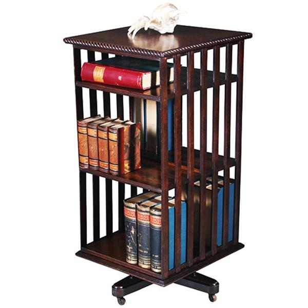 Grote foto boekenmolen of revolving bookcase ca 1900 engeland eikenhout no.271710 antiek en kunst stoelen en banken