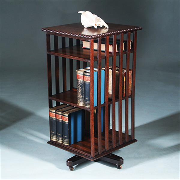 Grote foto boekenmolen of revolving bookcase ca 1900 engeland eikenhout no.271710 antiek en kunst stoelen en banken