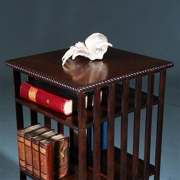Grote foto boekenmolen of revolving bookcase ca 1900 engeland eikenhout no.271710 antiek en kunst stoelen en banken