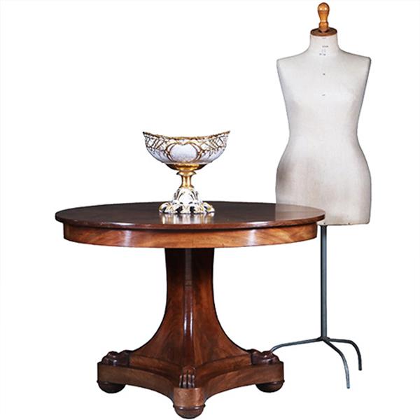 Grote foto vroeg biedermeier bijzettafel of kleine eetkamertafel mahonie ca 1820 no.272705 antiek en kunst stoelen en banken