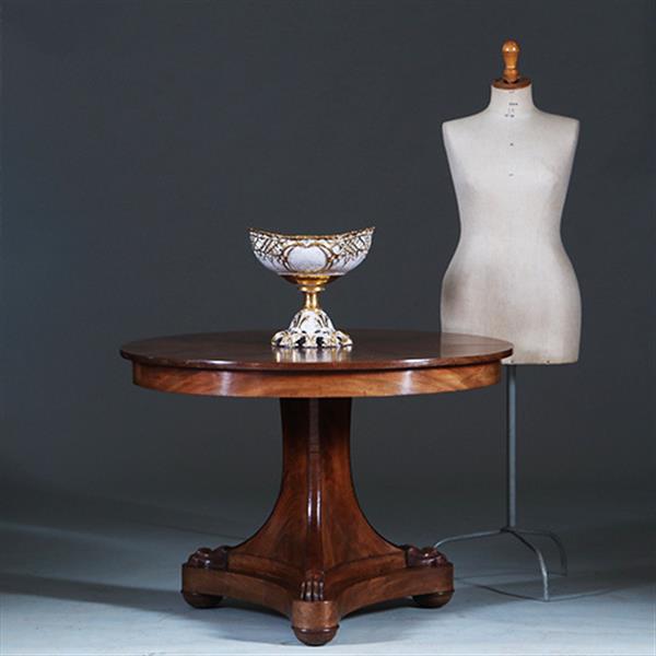 Grote foto vroeg biedermeier bijzettafel of kleine eetkamertafel mahonie ca 1820 no.272705 antiek en kunst stoelen en banken