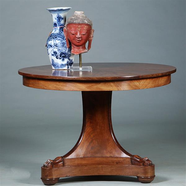 Grote foto vroeg biedermeier bijzettafel of kleine eetkamertafel mahonie ca 1820 no.272705 antiek en kunst stoelen en banken