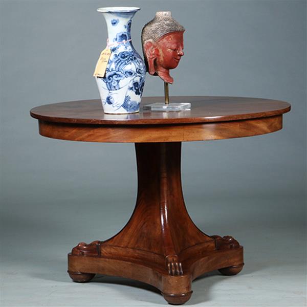 Grote foto vroeg biedermeier bijzettafel of kleine eetkamertafel mahonie ca 1820 no.272705 antiek en kunst stoelen en banken
