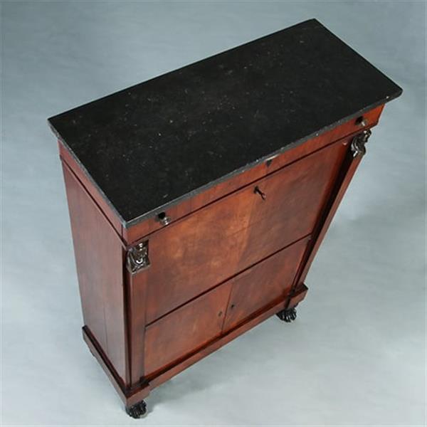 Grote foto empire secretaire abattant of klep secretaire mahonie 1825 no.701116 antiek en kunst overige in antiek gebruiksvoorwerpen