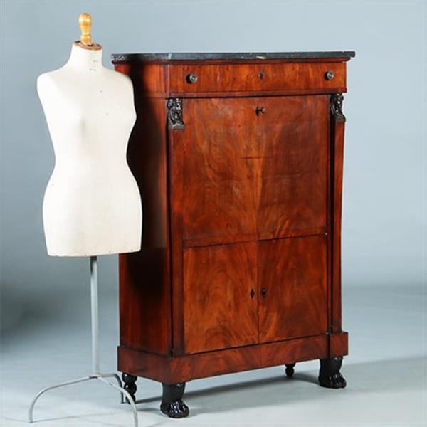 Grote foto empire secretaire abattant of klep secretaire mahonie 1825 no.701116 antiek en kunst overige in antiek gebruiksvoorwerpen