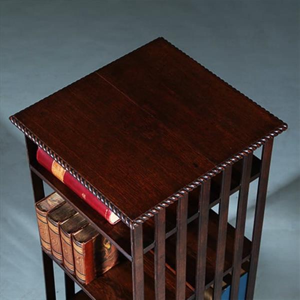 Grote foto boekenmolen of revolving bookcase ca 1900 engeland eikenhout no.271710 antiek en kunst stoelen en banken