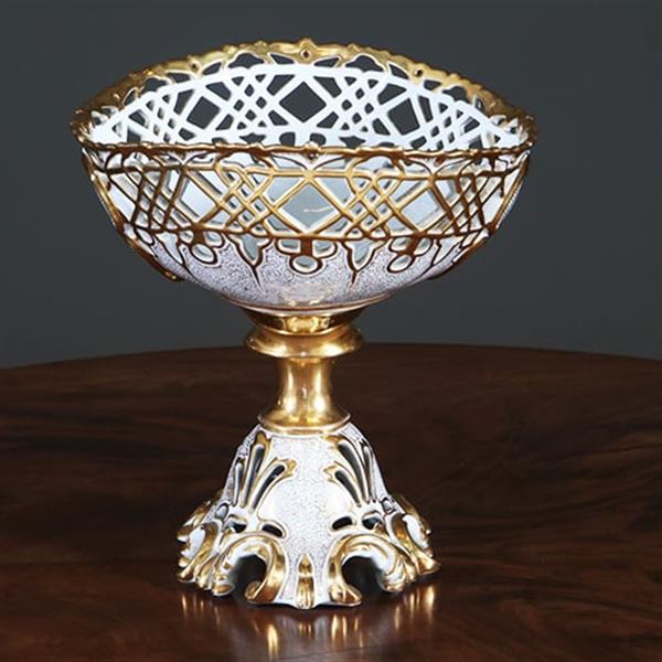 Grote foto groot tafel stuk of piece de milieu wit porselein met goud begin 19e eeuw no.270160 antiek en kunst stoelen en banken