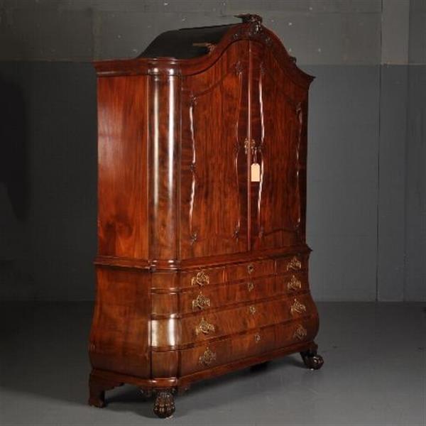 Grote foto antieke kast kabinet transition ca. 1790 met bureautje mahonie no.272710 antiek en kunst overige in antiek gebruiksvoorwerpen