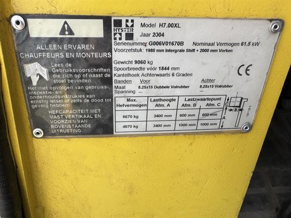Grote foto hyster 7 tons scheptruck diesel agrarisch heftrucks