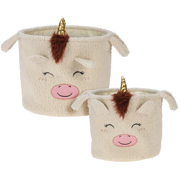 Grote foto eenhoorn mand wit huis en inrichting schalen en manden