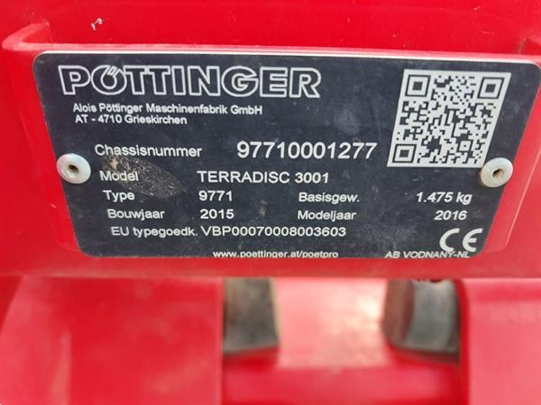 Grote foto pottinger terradisc 3001 schijveneg met pakkerwals agrarisch akkerbouw