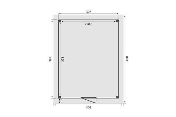 Grote foto overkapping royal serie 5 douglas 310 x 400 cm tuin en terras tuinhuisjes en blokhutten