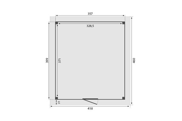 Grote foto overkapping royal serie 4 douglas 360 x 400 cm tuin en terras tuinhuisjes en blokhutten