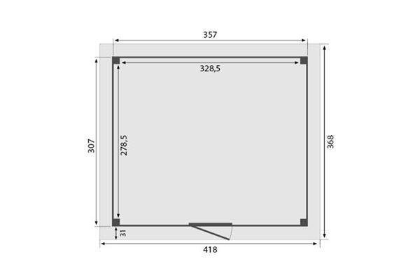 Grote foto overkapping royal serie 4 douglas 360 x 310 cm tuin en terras tuinhuisjes en blokhutten