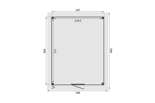 Grote foto overkapping royal serie 4 douglas 310 x 400 cm tuin en terras tuinhuisjes en blokhutten
