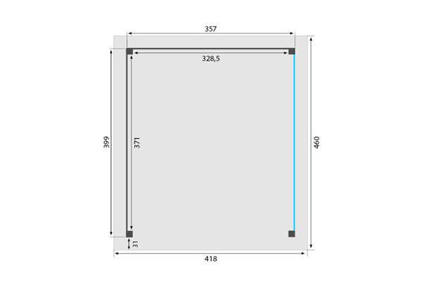 Grote foto overkapping royal serie 3 douglas 360 x 400 cm tuin en terras tuinhuisjes en blokhutten