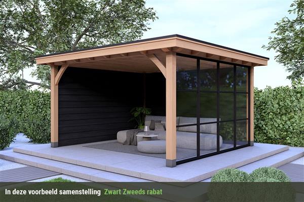Grote foto overkapping royal serie 3 douglas 360 x 310 cm tuin en terras tuinhuisjes en blokhutten