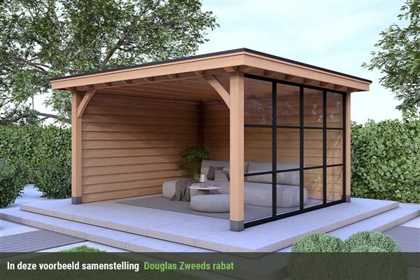 Grote foto overkapping royal serie 3 douglas 360 x 310 cm tuin en terras tuinhuisjes en blokhutten