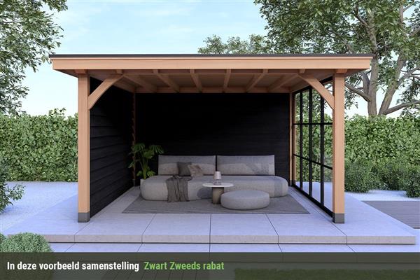 Grote foto overkapping royal serie 3 douglas 360 x 310 cm tuin en terras tuinhuisjes en blokhutten