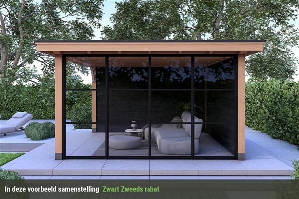 Grote foto overkapping royal serie 3 douglas 360 x 310 cm tuin en terras tuinhuisjes en blokhutten