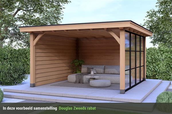 Grote foto overkapping royal serie 3 douglas 360 x 310 cm tuin en terras tuinhuisjes en blokhutten