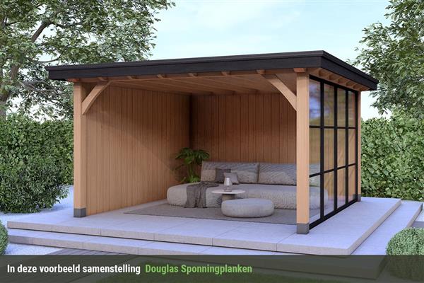 Grote foto overkapping royal serie 3 douglas 360 x 310 cm tuin en terras tuinhuisjes en blokhutten