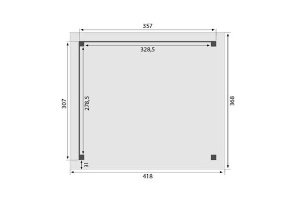 Grote foto overkapping royal serie 2 douglas 360 x 310 cm tuin en terras tuinhuisjes en blokhutten