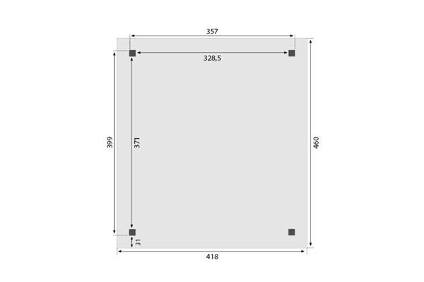 Grote foto overkapping royal serie 1 douglas 360 x 400 cm tuin en terras tuinhuisjes en blokhutten