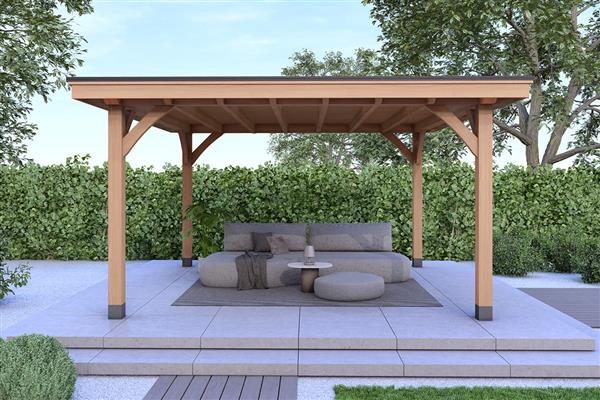 Grote foto overkapping royal serie 1 douglas 360 x 400 cm tuin en terras tuinhuisjes en blokhutten