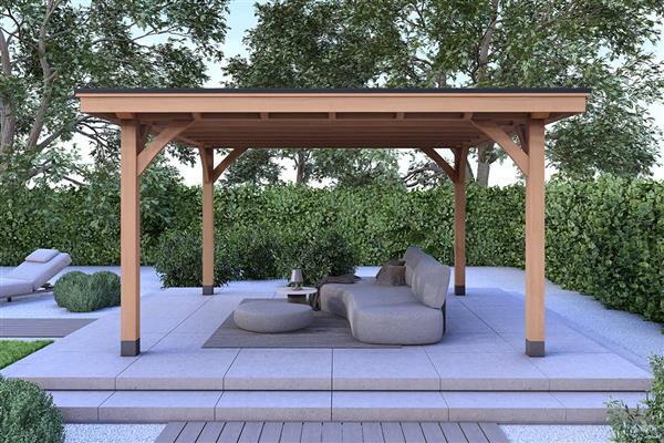 Grote foto overkapping royal serie 1 douglas 360 x 400 cm tuin en terras tuinhuisjes en blokhutten