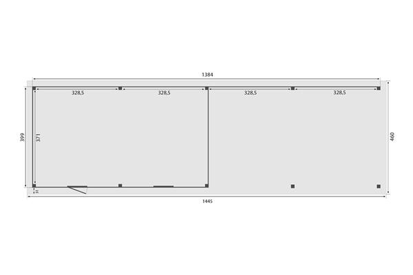Grote foto overkapping royal serie 5 douglas 1400 x 400 cm tuin en terras tuinhuisjes en blokhutten