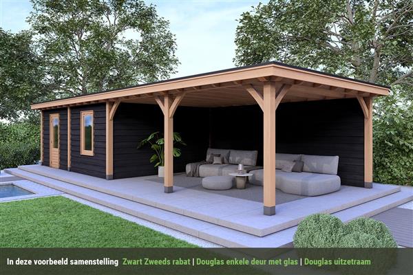 Grote foto overkapping royal serie 5 douglas 1400 x 310 cm tuin en terras tuinhuisjes en blokhutten