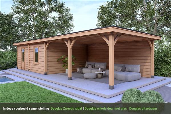 Grote foto overkapping royal serie 5 douglas 1400 x 310 cm tuin en terras tuinhuisjes en blokhutten