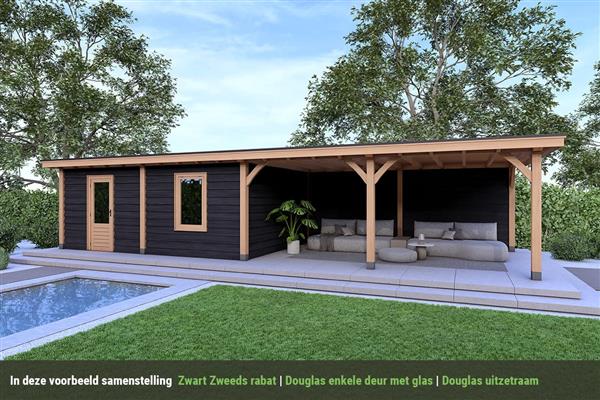 Grote foto overkapping royal serie 5 douglas 1400 x 310 cm tuin en terras tuinhuisjes en blokhutten