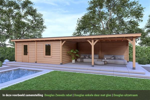 Grote foto overkapping royal serie 5 douglas 1400 x 310 cm tuin en terras tuinhuisjes en blokhutten