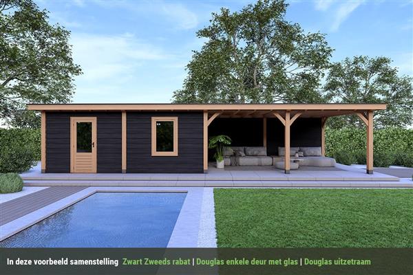 Grote foto overkapping royal serie 5 douglas 1400 x 310 cm tuin en terras tuinhuisjes en blokhutten