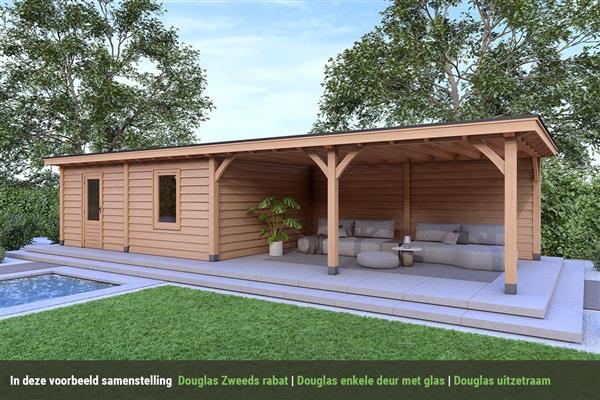 Grote foto overkapping royal serie 5 douglas 1400 x 310 cm tuin en terras tuinhuisjes en blokhutten