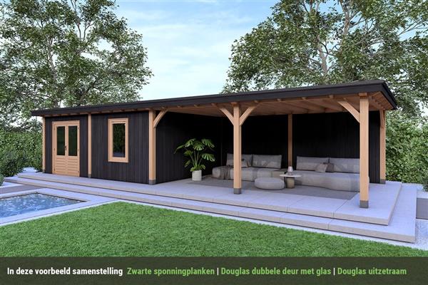 Grote foto overkapping royal serie 5 douglas 1400 x 310 cm tuin en terras tuinhuisjes en blokhutten