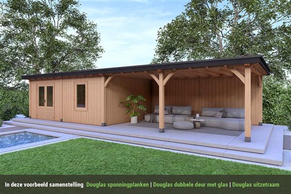 Grote foto overkapping royal serie 5 douglas 1400 x 310 cm tuin en terras tuinhuisjes en blokhutten