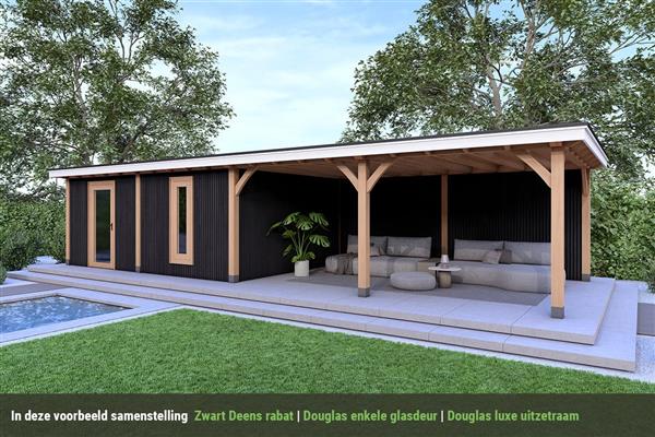 Grote foto overkapping royal serie 5 douglas 1400 x 310 cm tuin en terras tuinhuisjes en blokhutten