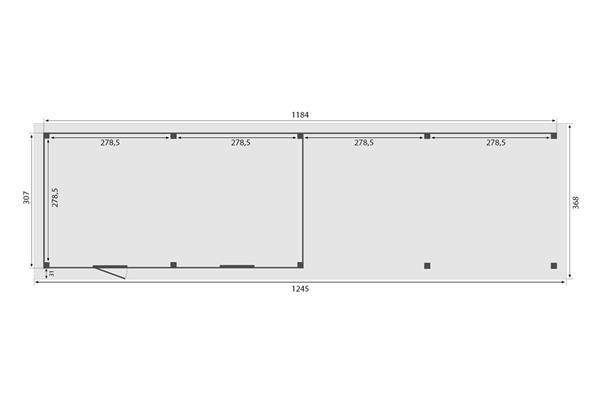 Grote foto overkapping royal serie 5 douglas 1200 x 310 cm tuin en terras tuinhuisjes en blokhutten
