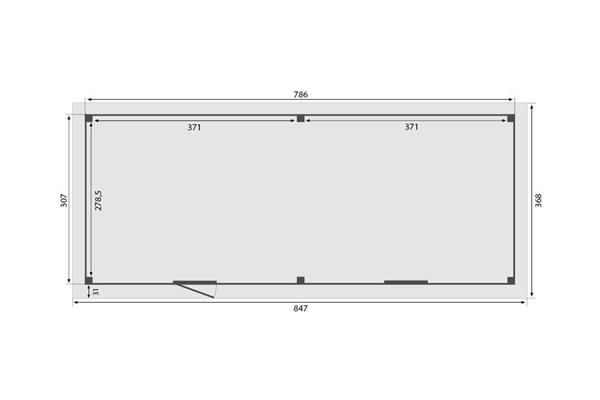 Grote foto overkapping royal serie 5 douglas 800 x 310 cm tuin en terras tuinhuisjes en blokhutten
