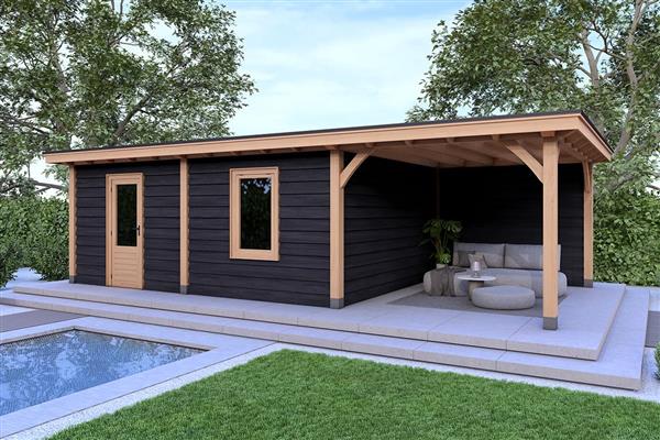 Grote foto overkapping royal serie 5 douglas 750 x 310 cm tuin en terras tuinhuisjes en blokhutten
