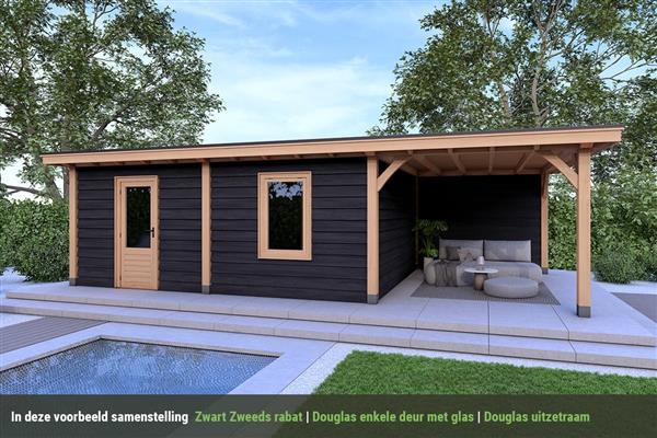Grote foto overkapping royal serie 5 douglas 750 x 310 cm tuin en terras tuinhuisjes en blokhutten