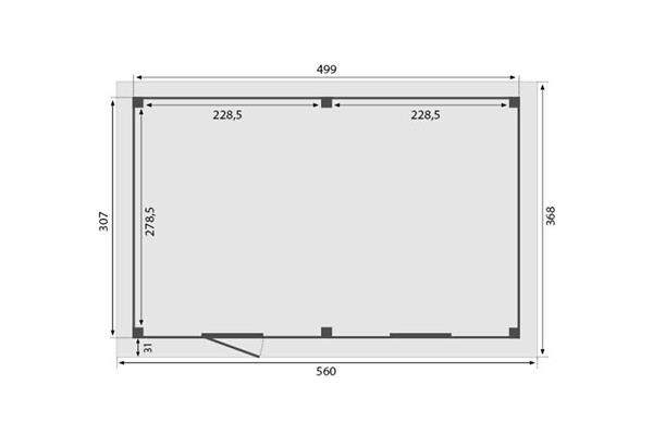 Grote foto overkapping royal serie 5 douglas 500 x 310 cm tuin en terras tuinhuisjes en blokhutten