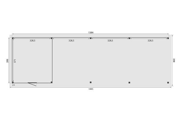Grote foto overkapping royal serie 4 douglas 1400 x 400 cm tuin en terras tuinhuisjes en blokhutten