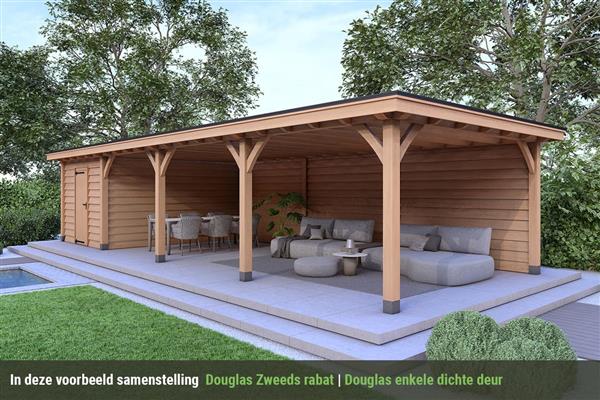 Grote foto overkapping royal serie 4 douglas 1400 x 310 cm tuin en terras tuinhuisjes en blokhutten