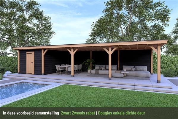 Grote foto overkapping royal serie 4 douglas 1400 x 310 cm tuin en terras tuinhuisjes en blokhutten