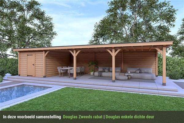 Grote foto overkapping royal serie 4 douglas 1400 x 310 cm tuin en terras tuinhuisjes en blokhutten