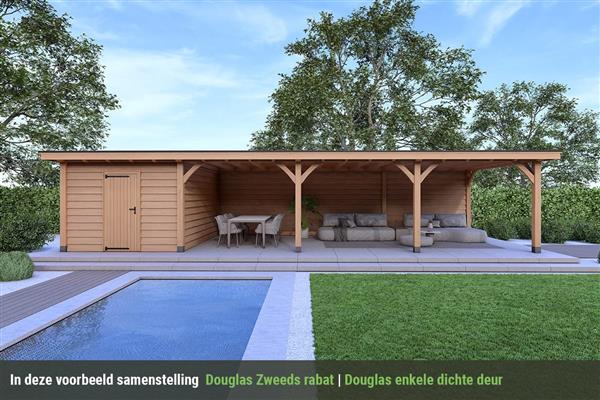 Grote foto overkapping royal serie 4 douglas 1400 x 310 cm tuin en terras tuinhuisjes en blokhutten